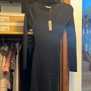 Ladies, boat, neck sweater dress size small.
